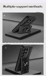 Coque de téléphone de <span class=keywords><strong>Protection</strong></span> d'objectif de fenêtre coulissante de fente de carte pour Samsung Galaxy S26 Ultra S26 + S25 <span class=keywords><strong>FE</strong></span> S25 Edge Kickstand Cover - Product Image 6