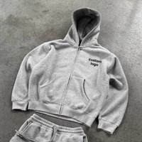 Vente en gros de sweats à capuche pour hommes, personnalisables avec logo imprimé, style vintage délavé, patchwork, à fermeture éclair, avec ourlet brut, grandes tailles, en tissu épais