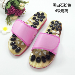 Zapatillas de masaje con piedras, zapatos de masaje con acupresión de piedras blancas y negras, zapatos de terapia para pies para hombres y mujeres. - Product Image 4