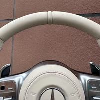 Volant sport en cuir beige de qualité supérieure pour Mercedes Benz Classe C B E S G V177 W247 W206 W213 W214 W222 W223 W205 AMG