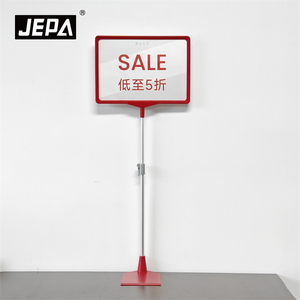 Staande reclamehouder met kunststof voet voor retailpromoties, evenementenborden en reclame in de winkel - Product Image 2