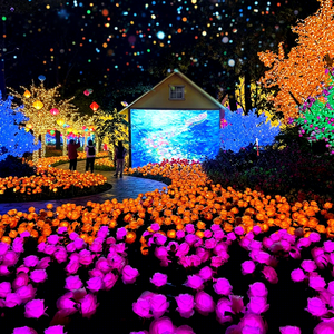 Decoración de Jardín en Oferta, Flores Artificiales con Luces LED, Soporte para Decoración de Bodas, Decoración Romántica y Elegante para Festivales, Alquiler - Product Image 2