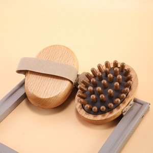 Hêtre coussin d'air méridien manuel cuir chevelu corps brosse de Massage Anti-Cellulite bois outil de Massage pour bain brosses éponges et épurateurs - Product Image 4