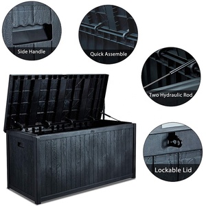 Deck Box for Patio Storage Box Outdoor Bench in PP 113 Gallon Extra Large Outdoor Design