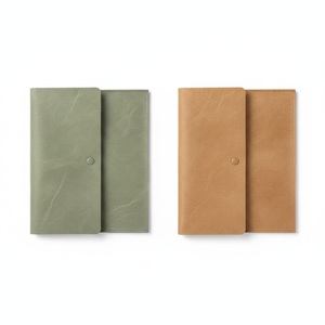 Washable Kraft Paper A4 Document Portfolio Leather Look Vegan Paper Snap Closure Custom Logo Conference Gift - Product Image 6