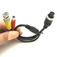 Câble adaptateur de surveillance embarquée 4P Aviation Femelle vers BNC Mâle (vidéo) + DC Mâle
