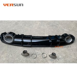 Diffuseur arrière de style RS4 de haute qualité avec tuyaux d'échappement pour <span class=keywords><strong>Audi</strong></span> B9 <span class=keywords><strong>A4</strong></span> 2016 2017 2018 <span class=keywords><strong>2019</strong></span> <span class=keywords><strong>sline</strong></span> - Product Image 3