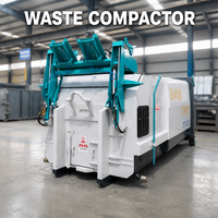 Compacteur de déchets en acier fabriqué en usine, compacteur de déchets hydraulique avec corps renforcé pour la gestion des déchets