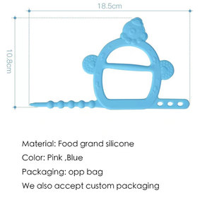 Jouets <span class=keywords><strong>de</strong></span> <span class=keywords><strong>dentition</strong></span> unisexes pour bébés, en silicone souple <span class=keywords><strong>de</strong></span> qualité alimentaire, anti-chute, sans BPA - Product Image 3