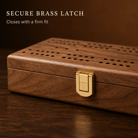Jeu de société avec coffret en bois de noyer, double six, 28 jetons de jeu avec piques de notation métalliques, pour les loisirs en famille et comme cadeau