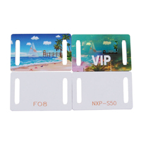 Cartes de visite personnalisées imprimables vierges en PET NFC RFID 13,56 MHz avec mini-étiquette pour paiement