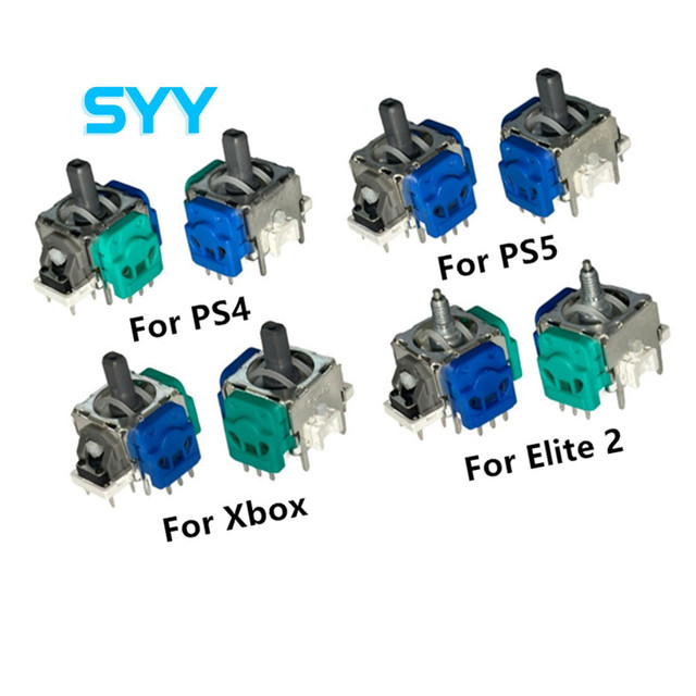 SYY Blue Green Hall Joystick for PS5 PS4 Xbox Series One S X Switch Controller Repair Part