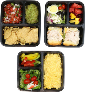 Contenedor de comida desechable rectangular de plástico PP <span class=keywords><strong>para</strong></span> comida de supermercado con tapa gruesa <span class=keywords><strong>para</strong></span> microondas y refrigerado - Product Image 4