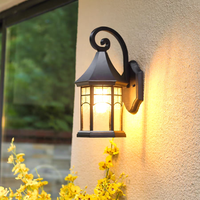 Applique Murale LED Classique Moderne IP56 Étanche pour Extérieur, Lampe Décorative de Jardin avec Verre et Aluminium de Qualité Supérieure, IRC Élevé 95