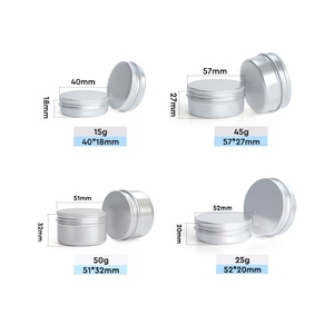 Merrynewon Custom <b>Aluminum</b> Jar with Screw Cap for Deodorant & Body Cream Cosmetic <b>Containers</b> 15-50ml Capacity Custom Printing - Product Image 2