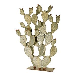Escultura de Cactus de acero inoxidable para decoración del hogar, estatua personalizada de Arte Moderno de Metal para paisaje al aire libre, tamaño medio - Product Image 2