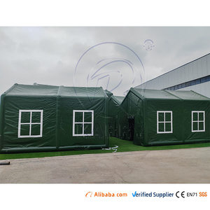Tente gonflable portable en PVC sur mesure, hermétique, avec toit en dôme, couleur vert OD, pour événements et fêtes - Product Image 2