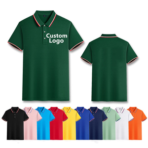 Wholesale High Quality 100% Polyester Golf Polo Shirts for Men Custom Embroidered Printed Lapel Plain Work Uniform Polo Shirts