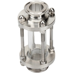 Mira sanitaria en línea de acero inoxidable SS304, cristal de 1,5 pulgadas, con extremo de virola TC - Product Image 1
