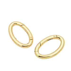 זהב מתכת פתיחת שער טבעת סגלגל אביב טבעת