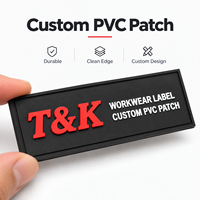 Étiquettes personnalisées pour t-shirts T&K, badges texturés en relief 3D, étiquettes, patchs en PVC à coudre sur les vêtements