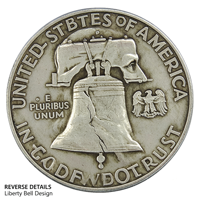 Lot de 35 pièces de répliques de monnaies Franklin demi-dollar et 50 cents, de 1948 à 1963, plaquées argent, décoratives, commémoratives, pour collection