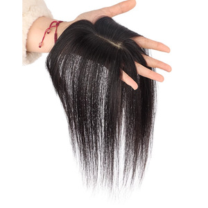 Patch de remplacement capillaire en cheveux naturels, 25 cm, lisse, couleur naturelle, léger et respirant pour femmes - Product Image 5