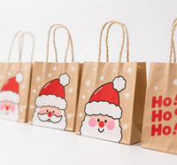 Sac cadeau marron de luxe personnalisé avec poignée en patch, logo sur mesure, en papier recyclable, classique, enduit, uni, de qualité supérieure