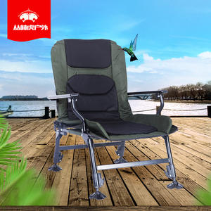 Silla de Pesca Ajustable para Todo Terreno, Respaldo de 3 Posiciones, Silla Plegable Portátil para Exteriores y Camping con Patas Telescópicas - Product Image 6