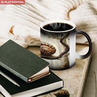 Mug magique personnalisé sur le thème du festival, 11 oz, en céramique noire givrée, sensible à la chaleur, pour livraison directe