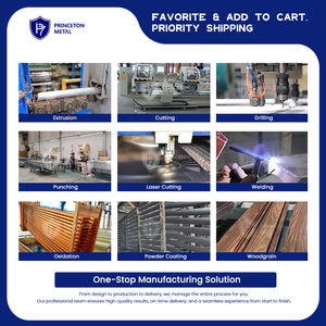 سياج ألومنيوم أفقي حديث من PRINCETON METAL للخصوصية، سهل التركيب، مطلي بالبودرة، بتصميم شبكي - Product Image 4