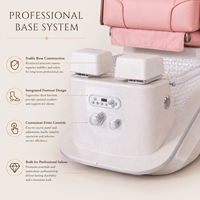 Fauteuil de pédicure électrique avec spa pour les pieds, dossier inclinable massant et bain à remous pour salon de manucure professionnel et équipement de spa beauté
