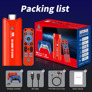 Zoku G1 Ретро Классическая игровая палка с двумя системами беспроводной контроллер 30000 HD видеоигровой консоли встроенный эмулятор Доступен Красный - Product Image 5