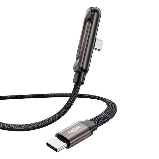 240w Laptop Fast Charging Cable Built-in Foldable Phone Holder 90° Elbow Design Adjustable Stand