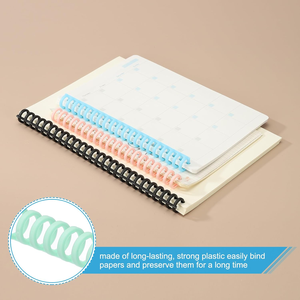 12Mm Nhựa Nhiều Màu Xoắn Ốc Ràng Buộc Cuộn Dây 85 Tấm Công Suất <span class=keywords><strong>3</strong></span>:1 Pitch Ràng Buộc Xoắn Ốc Cho Văn Phòng Giấy Tờ Hộp Đóng Gói - Product Image 3