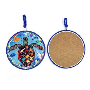 Absorbent <b>Ceramic</b> <b>Coasters</b> with Cork Base Tabletop Protection for Dining Tables Desks Restaurants - Product Image 1