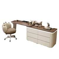 FUBAI YQ-19 2025 Coiffeuse de chambre moderne et minimaliste, style luxe léger, en bois massif, avec tiroirs intégrés