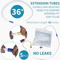 Tube d'extension de 36 pouces pour système de drainage urinaire, accessoire universel pour poche à urine