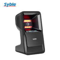 Escáner de Código de Barras de Escritorio 2D Syble X80, Escáner de Código QR Omnidireccional de Manos Libres con Función Plug and Play