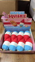 En gros Jouet Squishy Géant en forme de Sucette Glacée Rouge Blanc Bleu, à remontée lente, sensoriel, anti-stress, cadeau