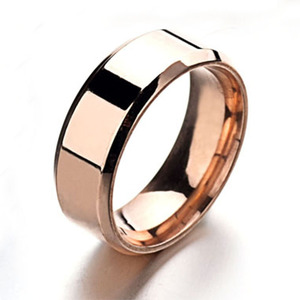 8MM Stainless Steel <strong>Titanium</strong> Steel <strong>Ring</strong> Electroplating Alloy <strong>Men</strong> and Women Glossy <strong>Ring</strong> Can Be Printed LOGO Metal <strong>Ring</strong> - Product Image 6