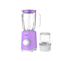 Extracteur de jus électrique de luxe avec pot en verre de 1,5 L, broyeur en acier inoxydable, étanche, 400 W, pour smoothies, usage domestique et hôtelier