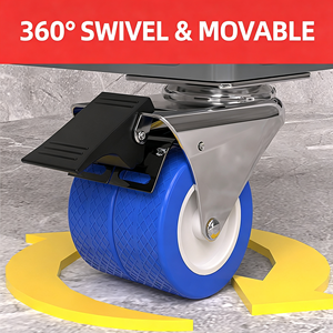 <b>Rolling</b> Appliance Base Swivel Casters Heavy Duty Steel Front Load Ready Smooth Move Portable Washer Stand With Wheels Pro <b>Kit</b> - Product Image 6