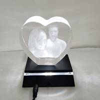 Socle rectangulaire à led avec batterie ou adaptateur, avec câble USB, affichage en plastique, base lumineuse pour cristal