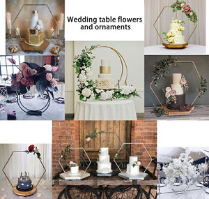Support de décoration de gâteau en fer chaud, décoration de table de mariage, arche de ballons et fleurs, ornements de fleurs de mariage pour table - Product Image 3