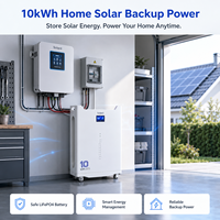 Système solaire domestique 48V 200Ah haute efficacité, 8000 cycles, 10kWh, LiFePO4 empilable tout-en-un, CAN, garantie 10 ans