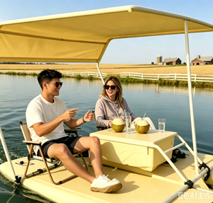 Catamaran gonflable double SUP de qualité commerciale, portable, pour jeux aquatiques, pêche et vélos aquatiques pour lac - Product Image 1