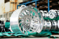 Jantes forgées FANXI Super Single Series 22x12 22x10 20x10 6x5.5 5x5.5 pour Chevy Ram Noir Brillant 24x14 26x16 Jantes forgées pour camion