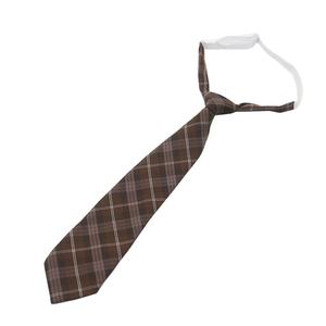En stock JK No Iron TR <span class=keywords><strong>Camel</strong></span> Light Gray Chocolate Color Japanese Style College Plaid Collar Bow Tie Leather Jacquard Daily Wear - Product Image 5