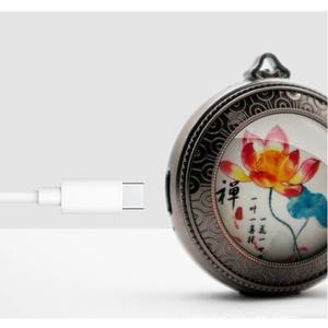 เครื่องเล่น MP3 รูปดอกบัว โลหะ สำหรับสวดมนต์ รองรับการ์ด TF ชาร์จผ่านพอร์ต Type C เครื่องเล่นเพลงพุทธ - Product Image 4